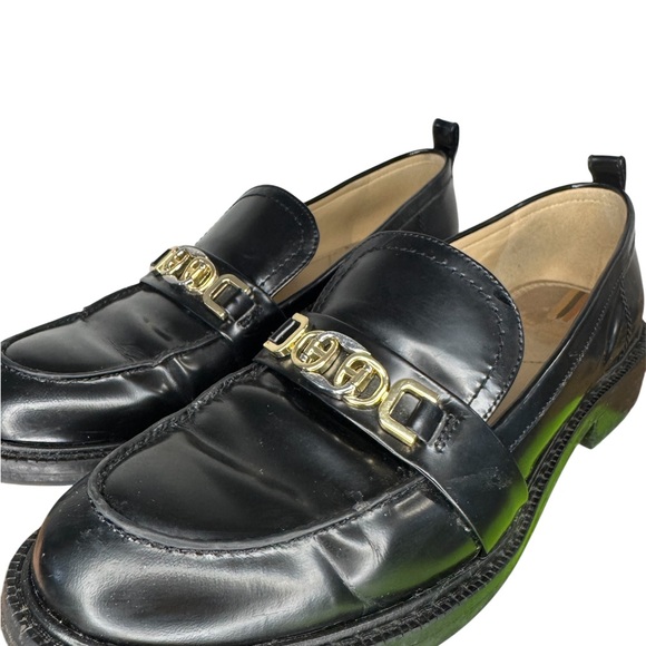 Sam Edelman Christy Black Loafers with Gold Accent - Picture 5 of 6